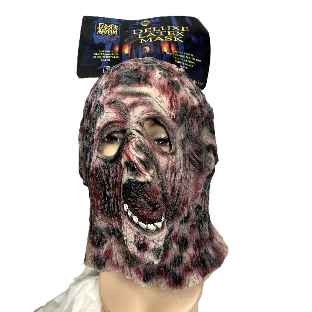 Melting man full mask face horror latex Disguise Vintage Y2K NWT NOS